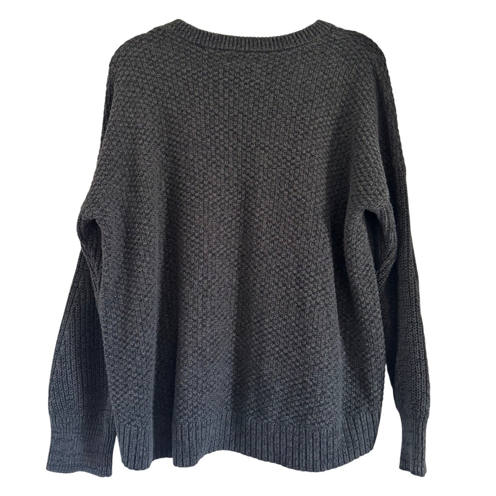 Universal Thread‎ Gray Textured Knit Sweater High Low Womens Large Cotton Blend - Picture 2 of 8
